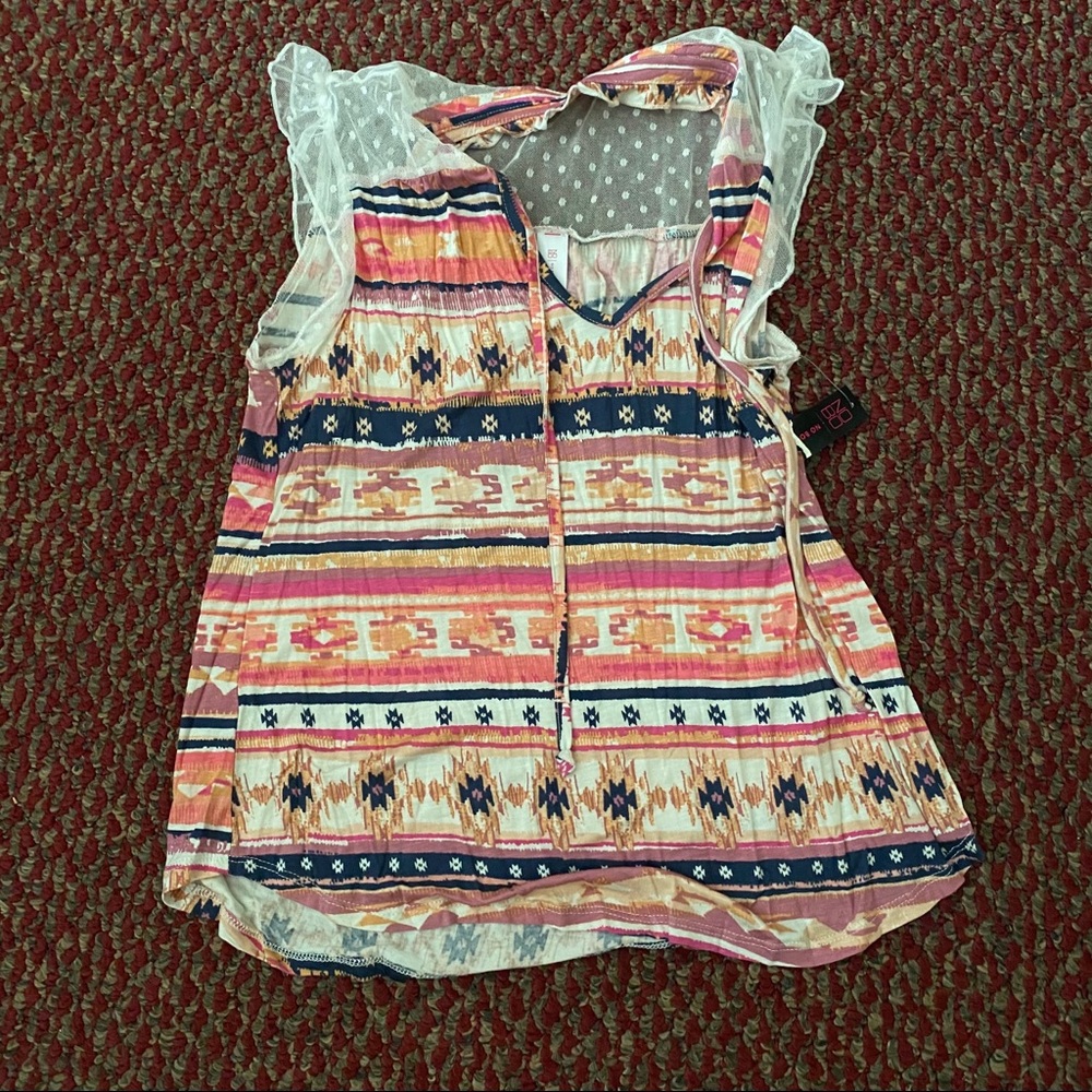 Lacey Aztec Print Blouse